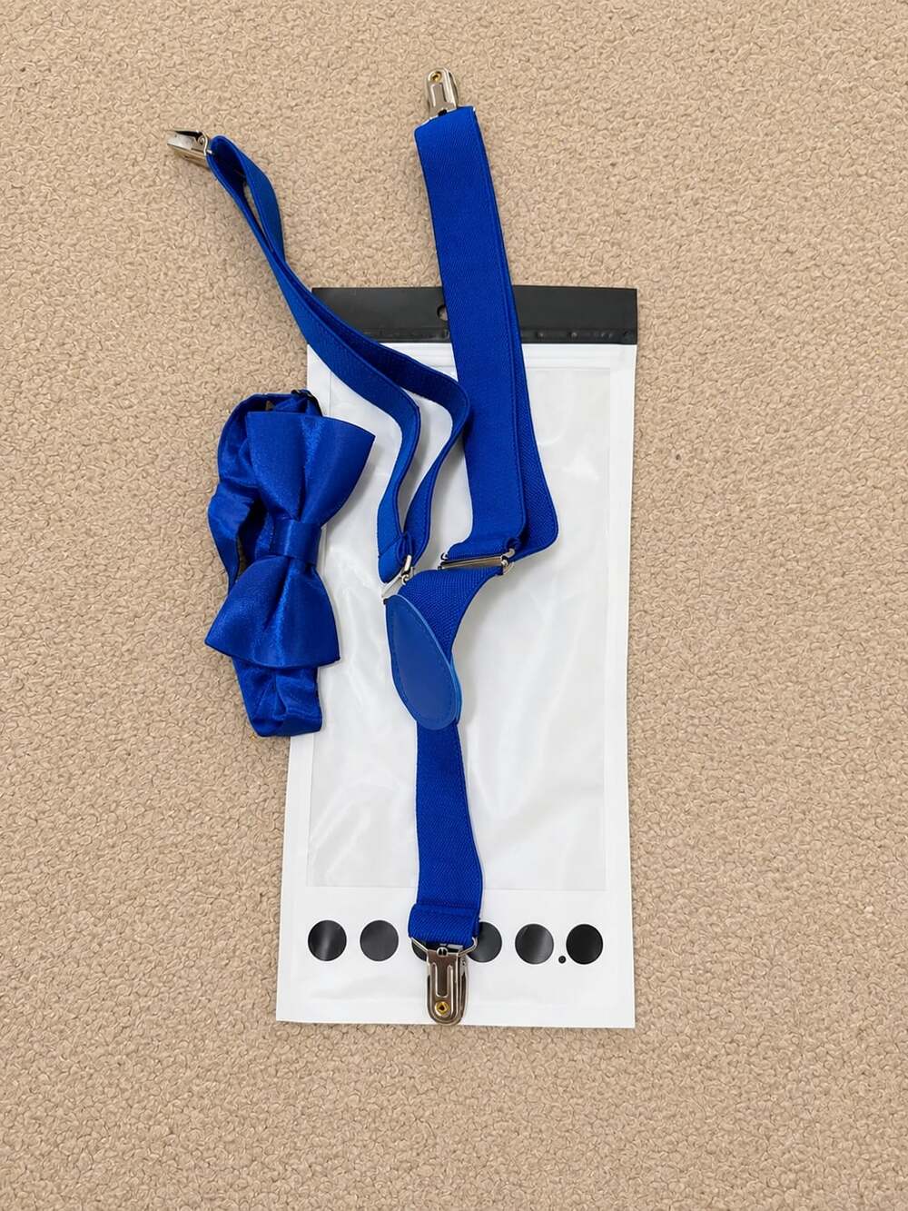Royal Blue Suspender and Bow Tie Set Wedding Formal